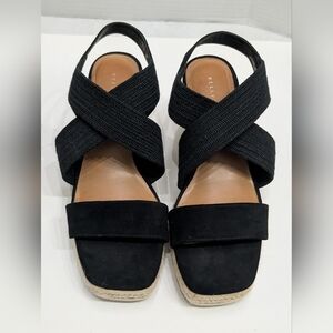 Kelly & Katie Women's 8.5 Shoes Black Heel Platform Ivanna Sandals